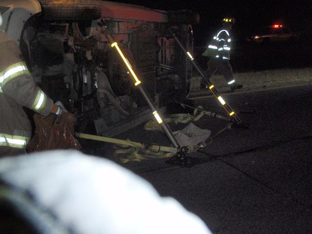 Van roll over, Hwy. 20, November 18, 2010